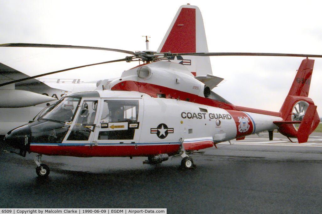 6509, 1985 Aérospatiale HH-65A Dolphin C/N 6104, Aerospatiale_HH-65A (cn 6104) at Boscombe Down in 1990.