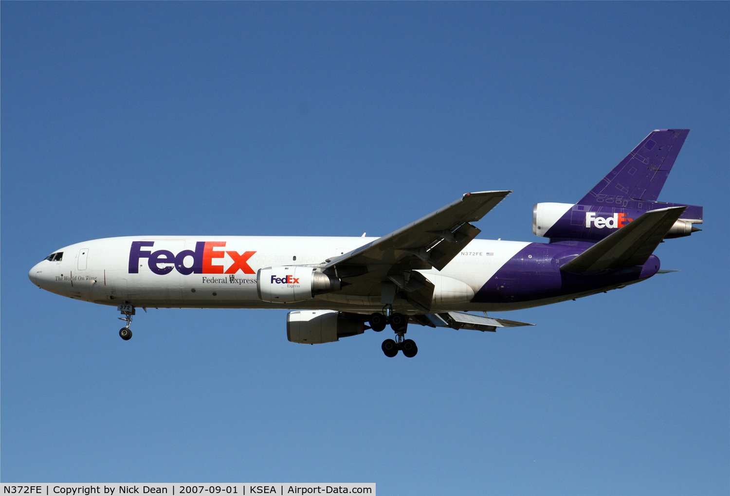 N372FE, 1972 McDonnell Douglas MD-10-10F C/N 46610, KSEA