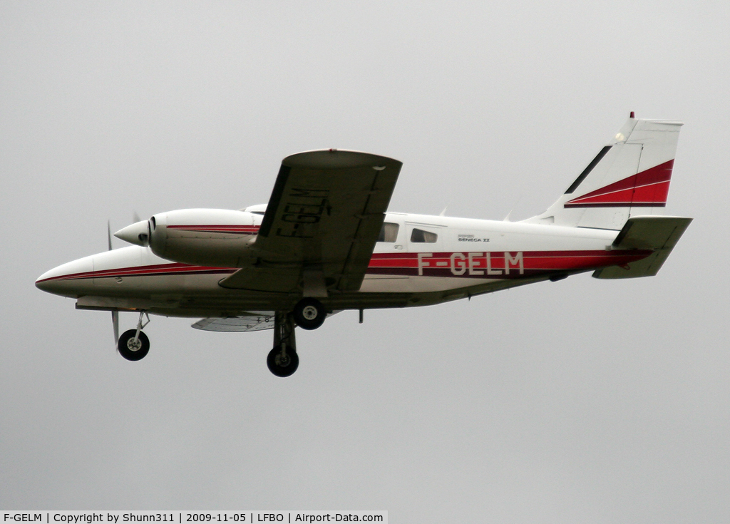 F-GELM, Piper PA-34-200T C/N 34-7870040, Landing rwy 32L