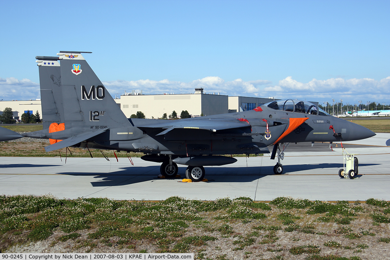 90-0245, 1990 McDonnell Douglas F-15E Strike Eagle C/N 1179/E147, KPAE