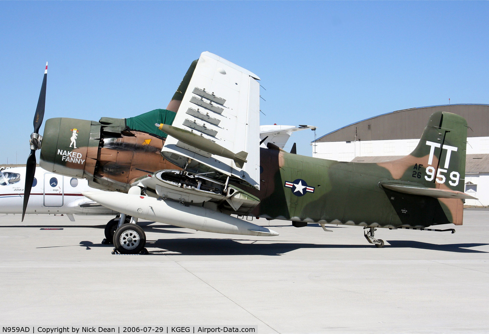 N959AD, Douglas A-1D Skyraider (AD-4NA) C/N 7759, KGEG