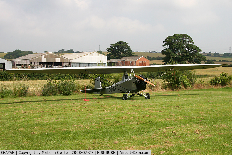 G-AYAN, 1970 Slingsby Cadet Motor Glider III C/N PFA 1385, Cadet lll Motor Glider (Slingsby T-31 conversion) at Fishburn Airfield, UK in 2008.