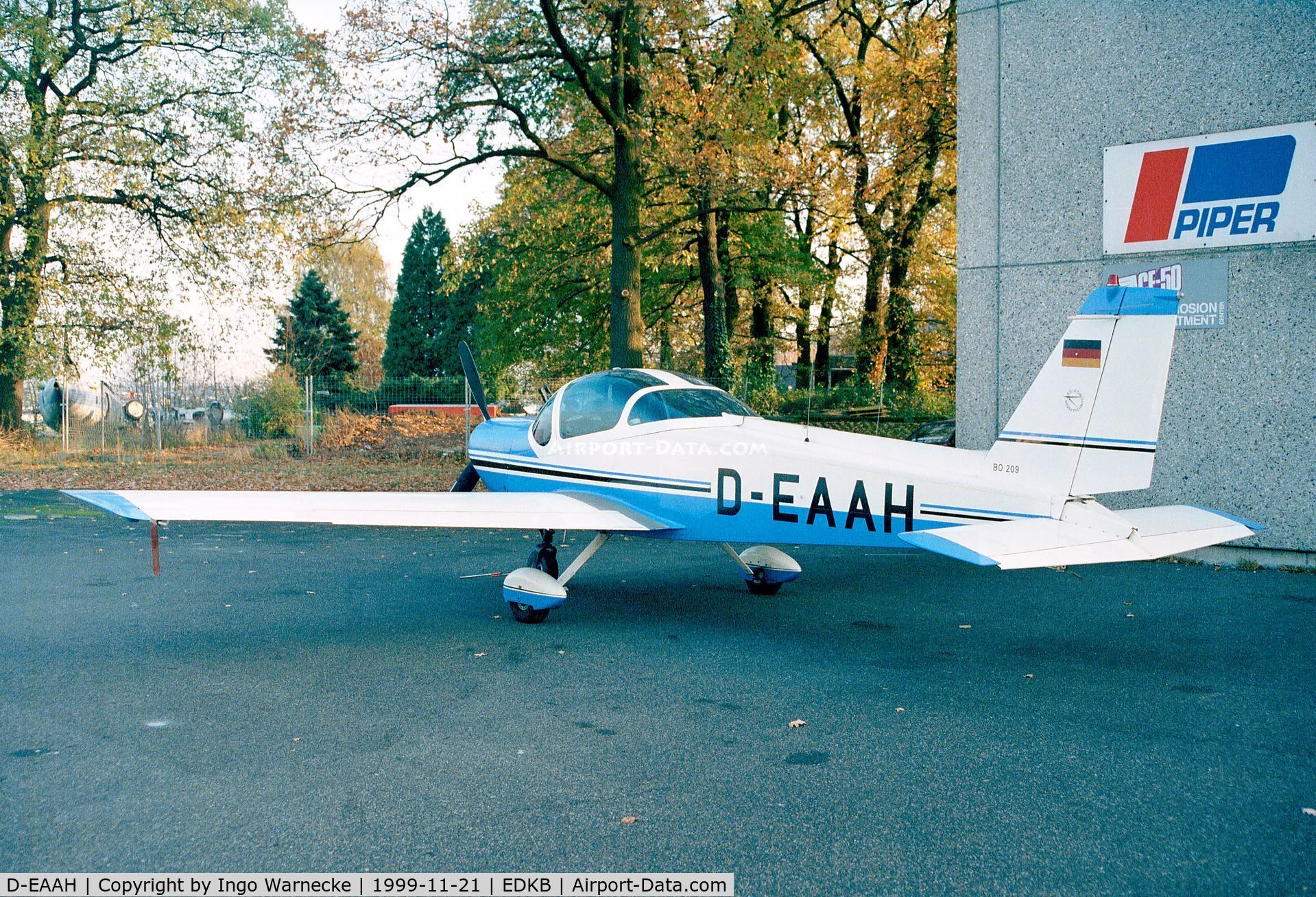 D-EAAH, Bolkow BO-209 Monsun 160RV C/N 168, Bölkow Bo 209 Monsun 160RV at Bonn-Hangelar airfield