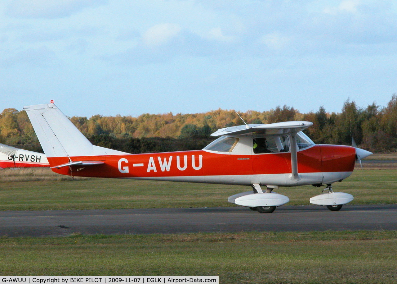 G-AWUU, 1968 Reims F150J C/N 0408, TAXYING TO THE RUN UP AREA FOR RWY 25