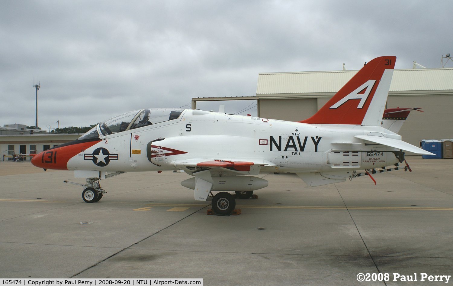 165474, Boeing T-45C Goshawk C/N C031, This sharp looking T-45 is from Training Wing One, representing both VT-7 and VT-9