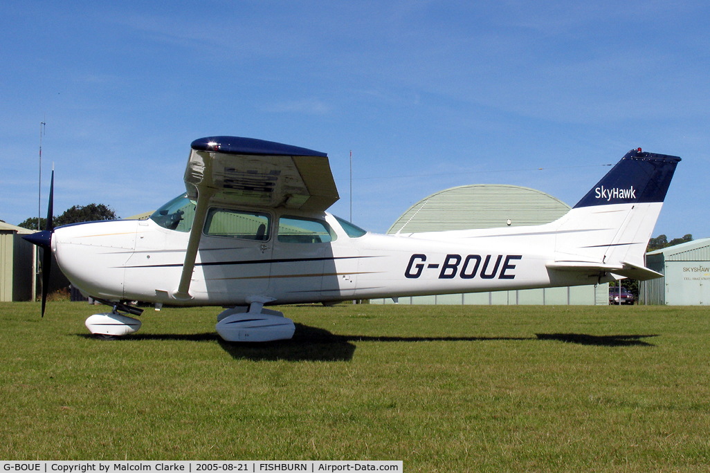 G-BOUE, 1979 Cessna 172N C/N 172-73235, Cessna 172N Skyhawk 100 at Fishburn Airfield, UK in 2005. Previously registered N6535F.