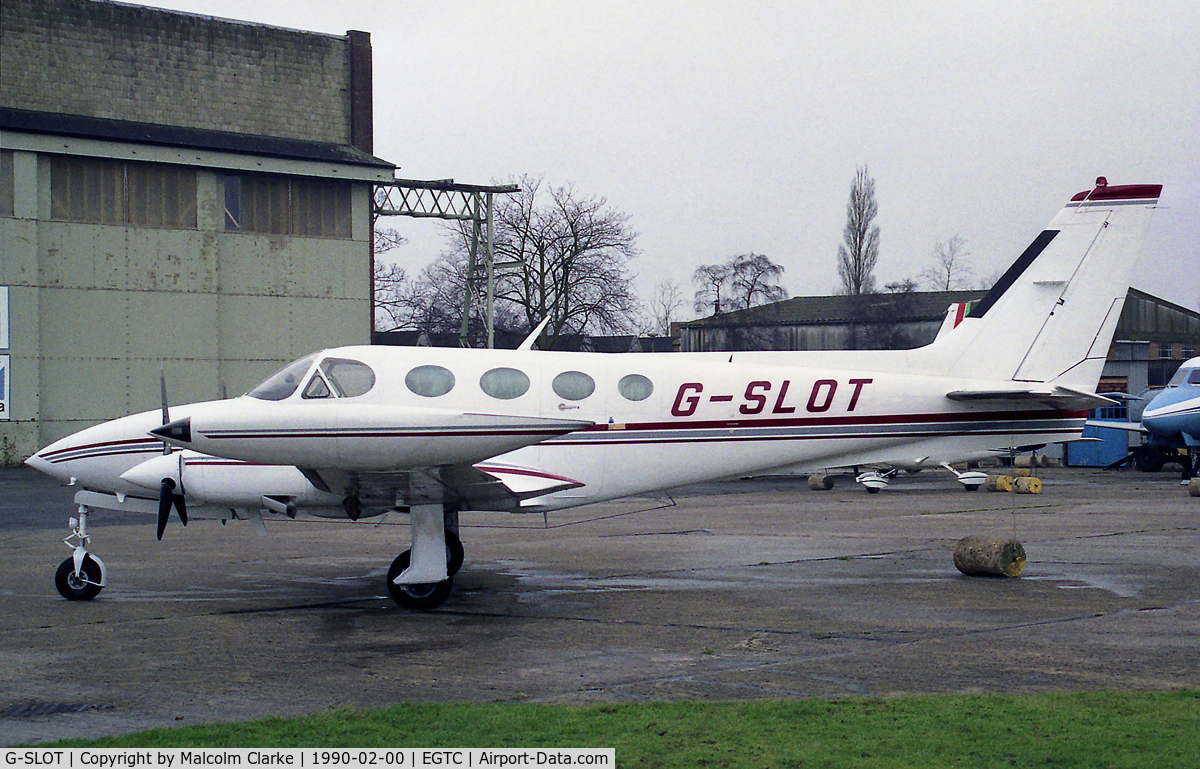 G-SLOT, 1982 Cessna 340A C/N 340A-1505, Cessna 340A at Cranfield Airport, UK.