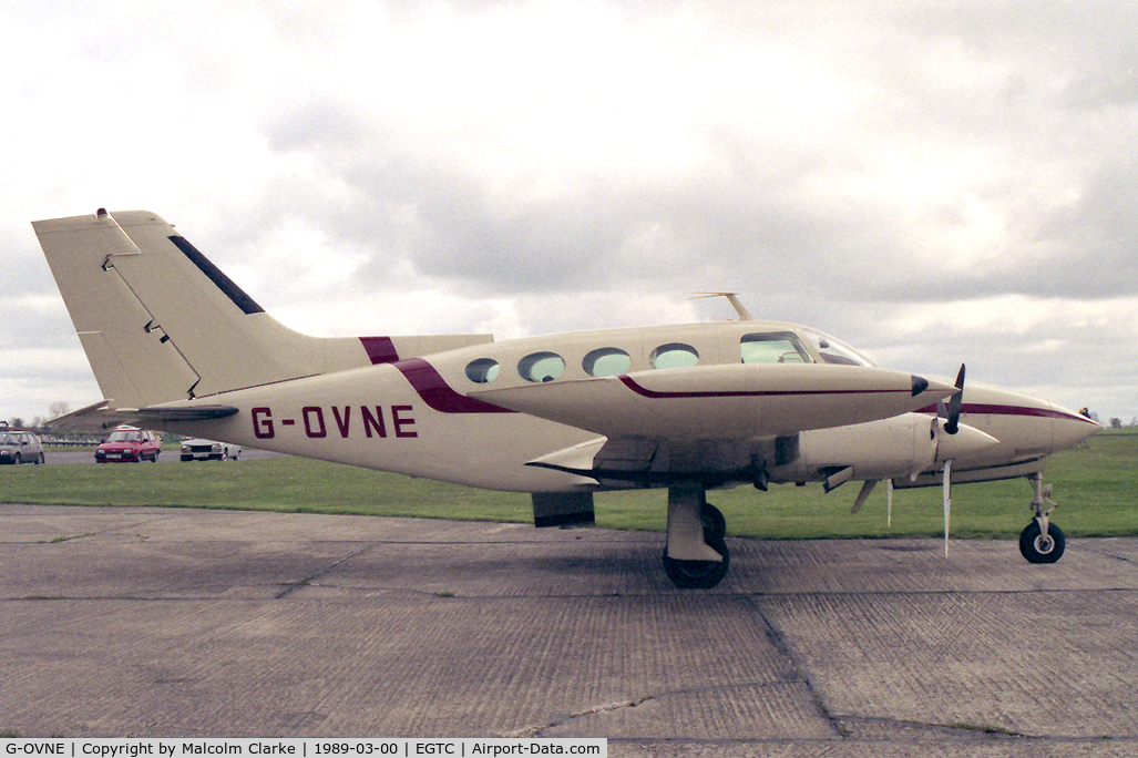 G-OVNE, 1969 Cessna 401A C/N 401A-0036, Cessna 401A at Cranfield Airport, UK.