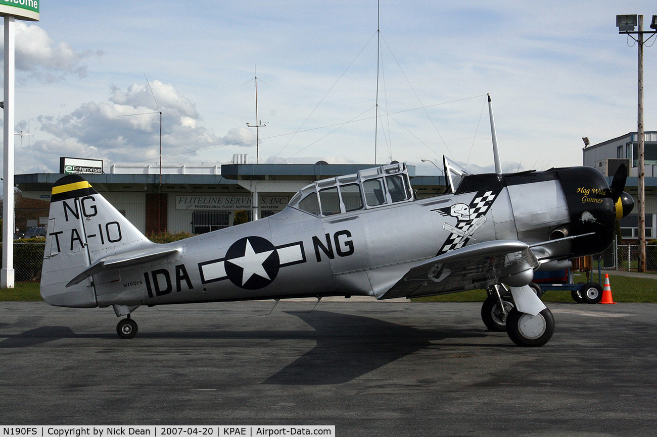 N190FS, 1942 North American AT-6D Texan C/N 88-15143, KPAE No apparent c/n available for this airframe