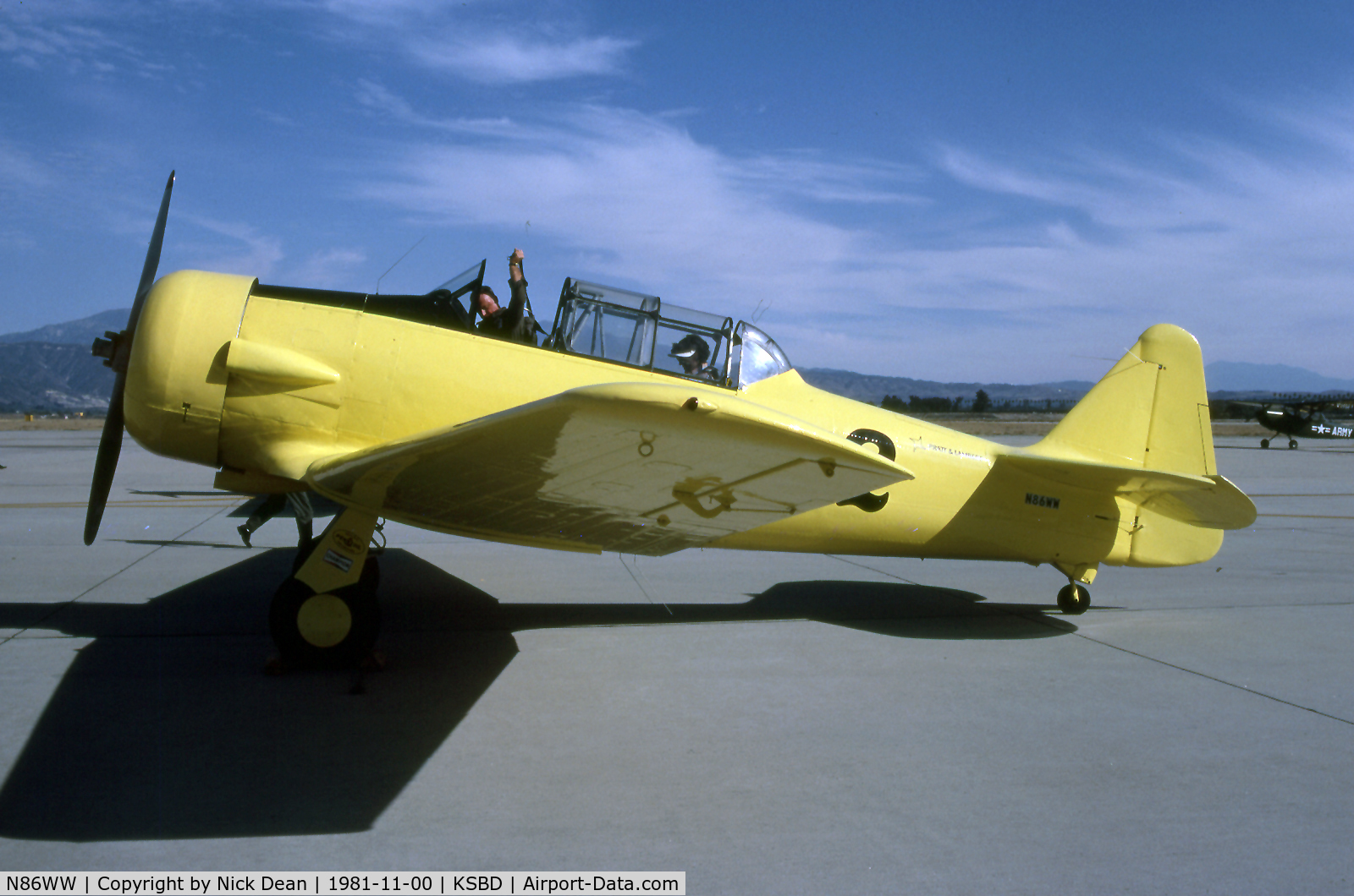 N86WW, 1956 North American SNJ-4 Texan C/N 88-12291, KSBD 1981 Norton AFB Airshow
