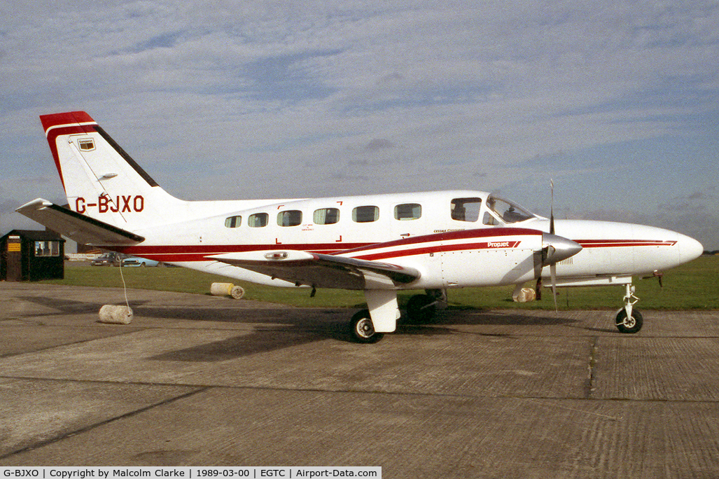 G-BJXO, 1982 Cessna 441 Conquest II C/N 441-0263, Cessna 441 Conquest at Cranfield Airport, UK.