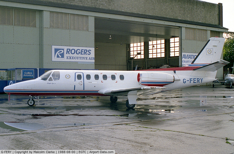 G-FERY, 1978 Cessna 550 Citation II C/N 550-0030, Cessna 550 Citation II at Cranfield Airport, UK in 1988.