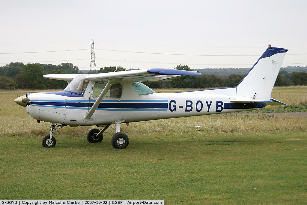 G-BOYB, 1980 Cessna A152 Aerobat C/N A152-0928, Cessna A152 Aerobat at Peterborough Sibson Airfield, UK.