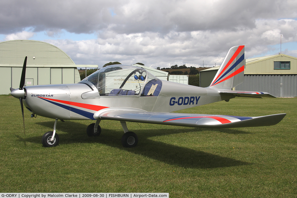 G-ODRY, 2005 Cosmik EV-97 TeamEurostar UK C/N 2316, Evektor Aerotechnik EV-97 TeamEurostar UK at Fishburn Airfield, UK in 2009.