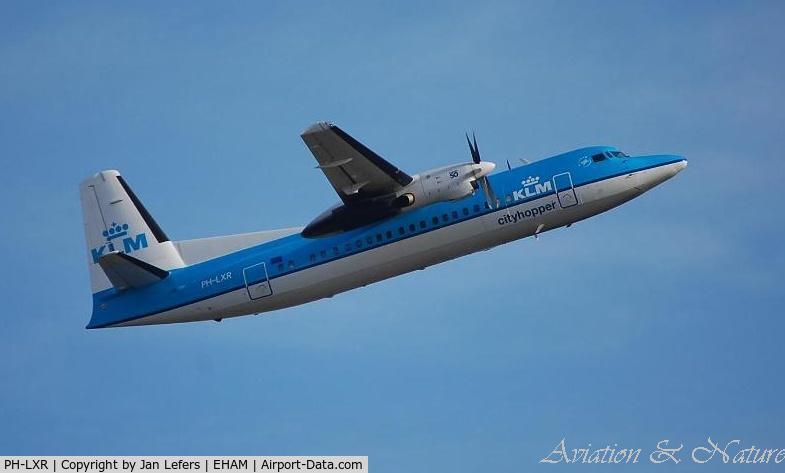 PH-LXR, 1993 Fokker 50 C/N 20277, KLM Fokker