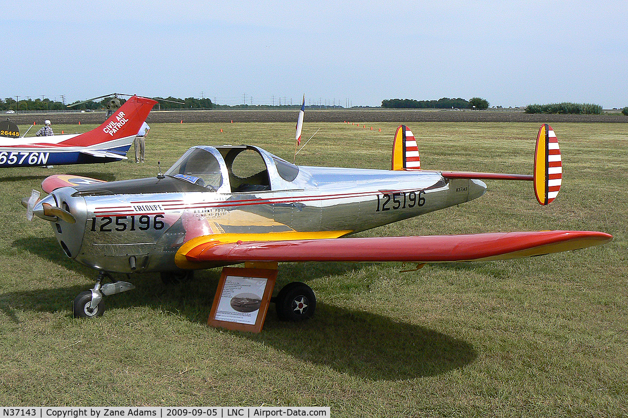 N37143, 1941 Erco 415C Ercoupe C/N 110, Warbirds on Parade 2009 - at Lancaster Airport, Texas