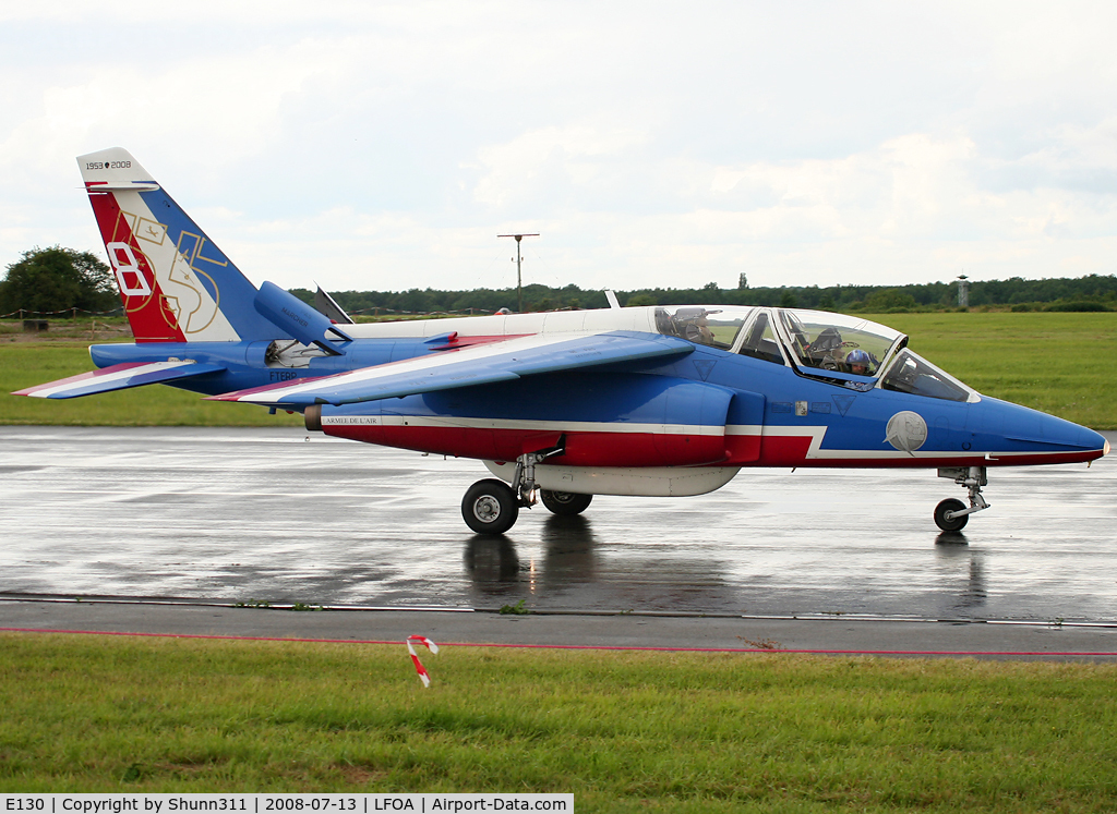 E130, Dassault-Dornier Alpha Jet E C/N E130, Come back from demo flight during LFOA Airshow 2008
