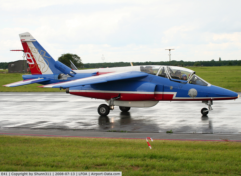 E41, Dassault-Dornier Alpha Jet E C/N E41, Come back from demo flight during LFOA Airshow 2008