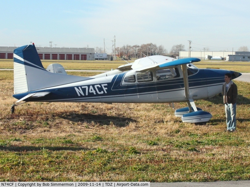 N74CF, 1974 Cessna A185F Skywagon 185 C/N 18502557, At the EAA breakfast fly-in - Toledo, Ohio.