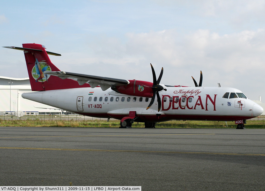 VT-ADQ, 1996 ATR 42-500 C/N 528, Return to lessor and stored at Latecoere Aeroservices facility