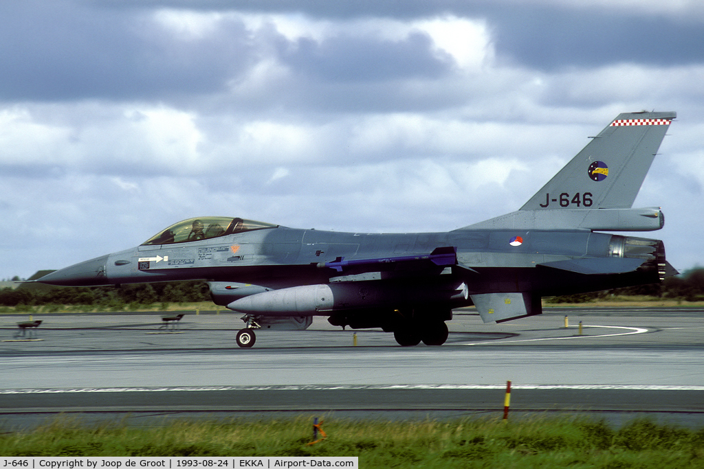 J-646, Fokker F-16AM Fighting Falcon C/N 6D-78, Participant of the Tactical Fighter Weaponry 1993.