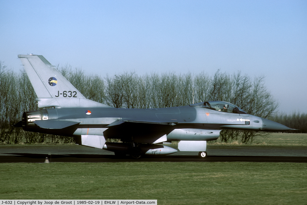 J-632, General Dynamics F-16A Fighting Falcon C/N 6D-64, visit to Leeuwarden