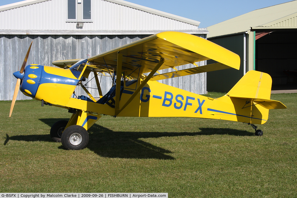 G-BSFX, 1990 Denney Kitfox Mk2 C/N PFA 172-11723, Denney Kitfox II at Fishburn Airfield, UK in 2009.