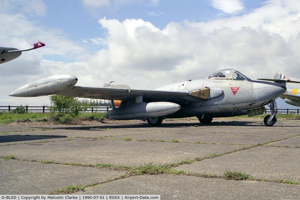 G-BLSD, De Havilland (F+W Emmen) Venom FB54 (DH-112) C/N 928, De Havilland Venom FB54 (DH-112) at North Weald, UK.