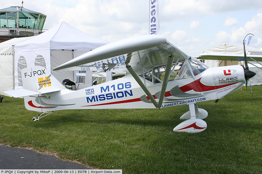 F-JPQX, Lambert Mission M106 C/N 02, Exhibitor at Aero Expo 2009.