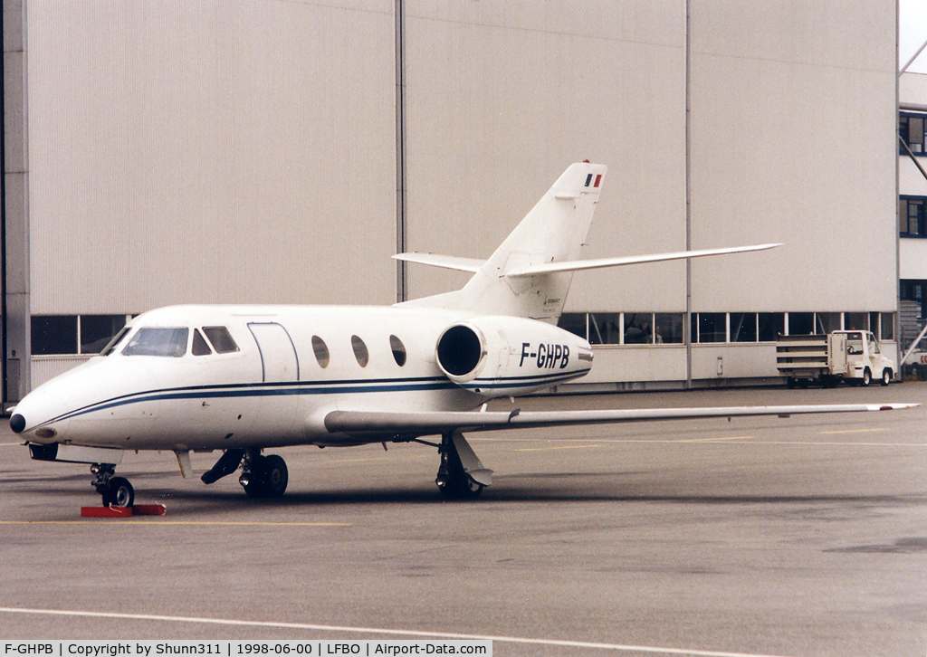 F-GHPB, 1989 Dassault Falcon 10 C/N 215, Parked at the General Aviation area...