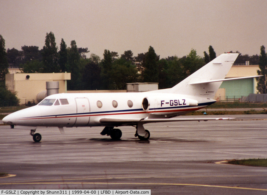 F-GSLZ, 1986 Dassault Falcon 100 C/N 208, Parked at the General Aviation area...