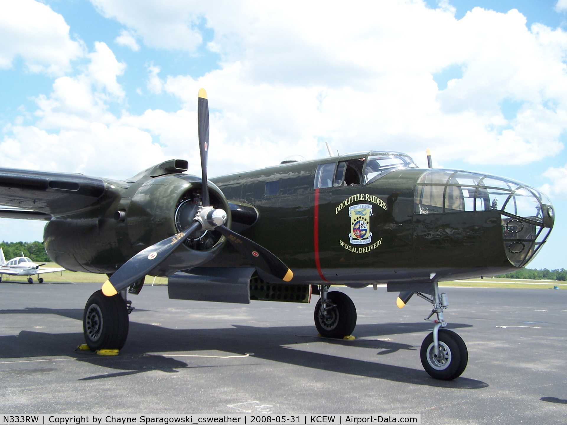 N333RW, 1944 North American B-25N Mitchell C/N 108-47488, 'Special Delivery' sitting parked on the tarmac