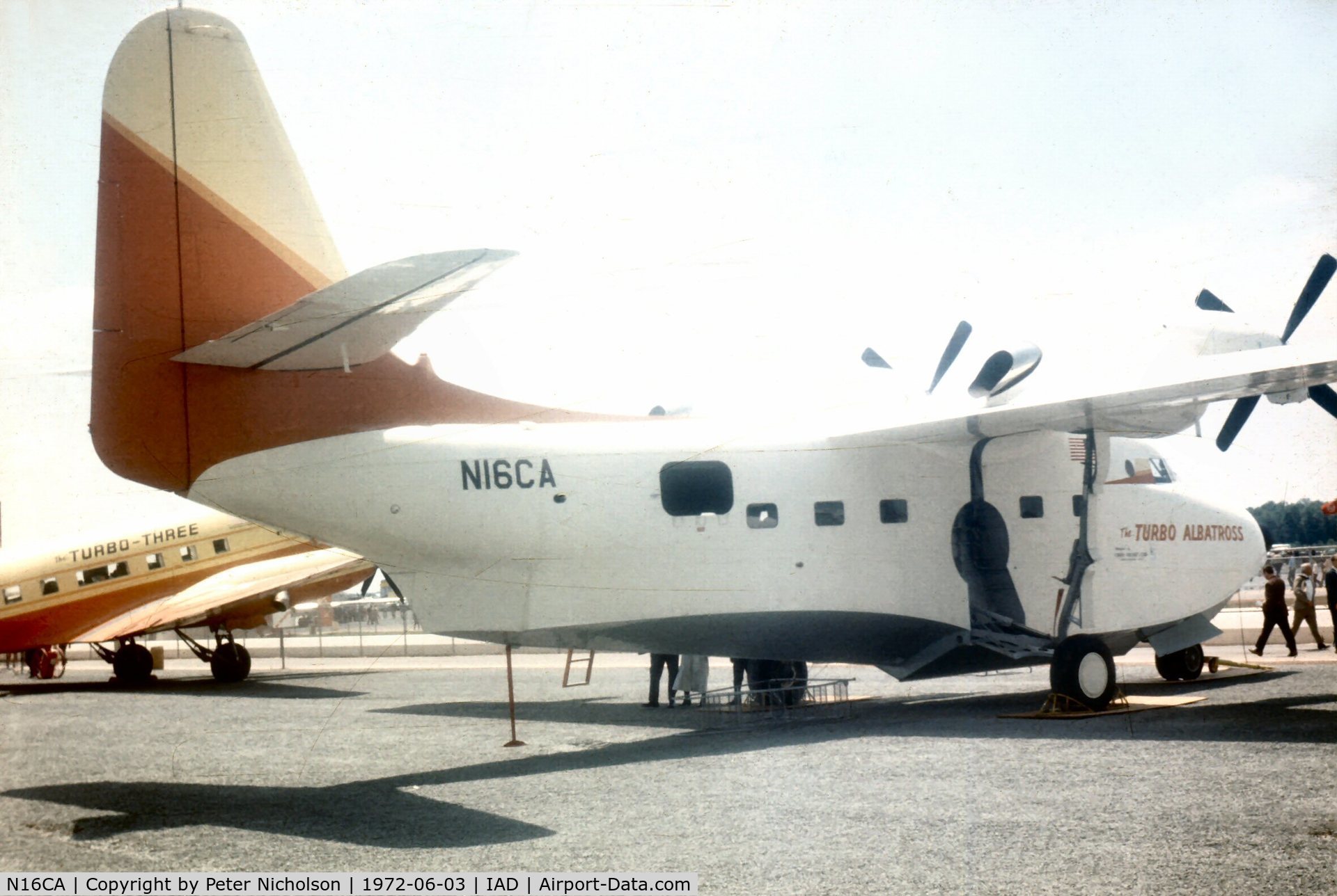 N16CA, 1951 Grumman HU-16A Albatross C/N A4-77, This Conroy Turbo-Albatross was in the static display at Transpo 72 held at Dulles Airport.
