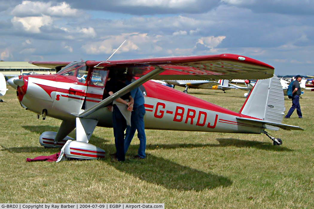 G-BRDJ, 1946 Luscombe 8F Silvaire C/N 3411, Luscombe 8A Silvaire [3411] Kemble~G 09/07/2004. Seen at the PFA Fly in 2004 Kemble UK.
