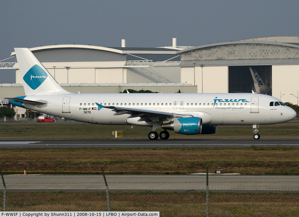 F-WWIF, 2008 Airbus A320-214 C/N 3670, C/n 3670 - To be 9K-CAH