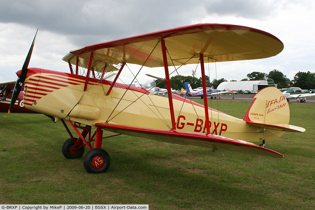 G-BRXP, 1948 Stampe-Vertongen SV-4C C/N 678, Visitor to the 2009 Air Britain fly-in.