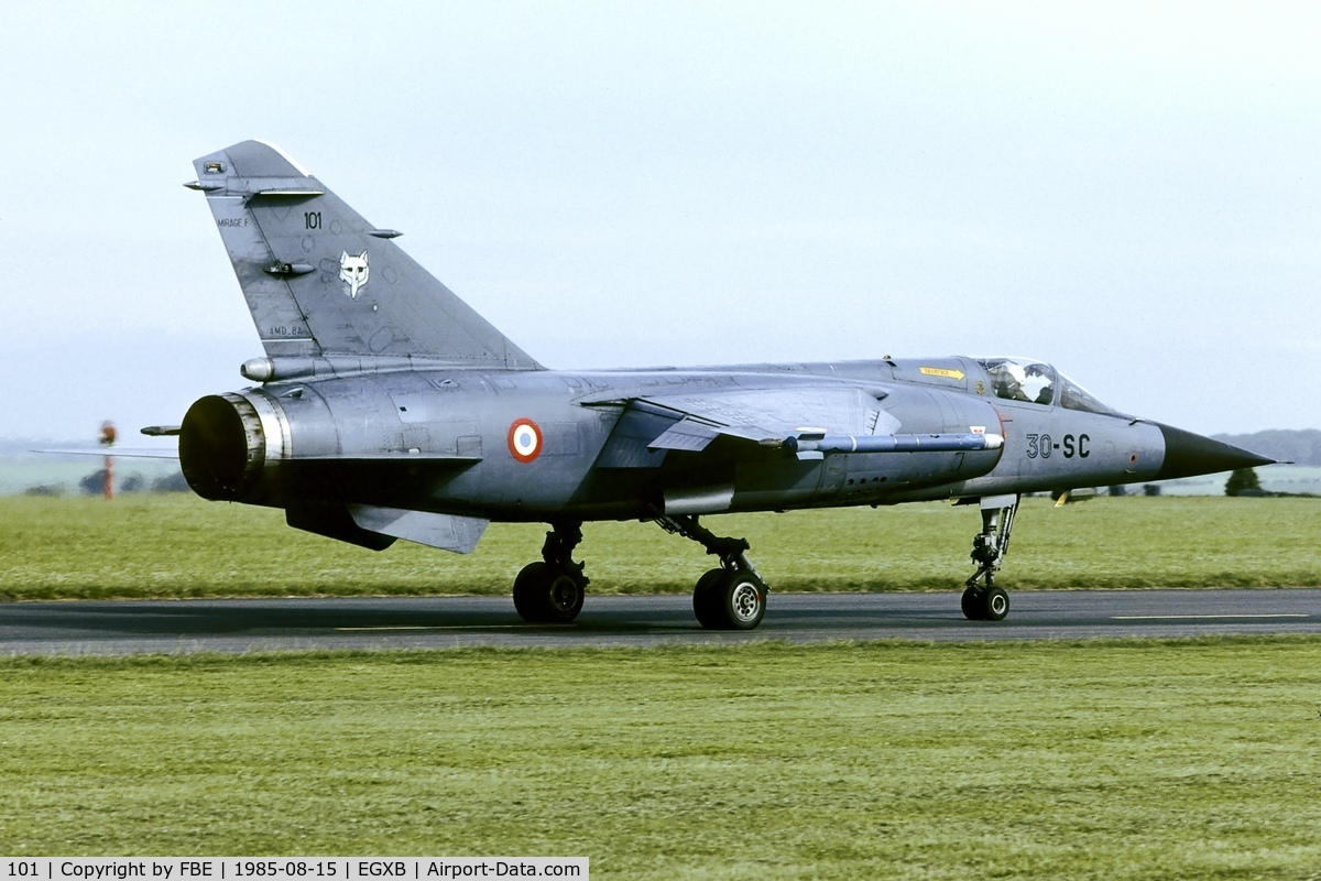 101, Dassault Mirage F.1C C/N Not found 101, Mirage F1 taxying to the active at RAF Binbrook