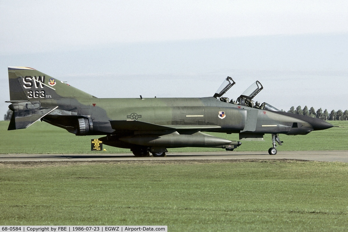 68-0584, 1968 McDonnell Douglas RF-4C Phantom II C/N 3553, 363 TRW Boss Bird RF-4C from Shaw AFB/SC during Salty Bee deployment