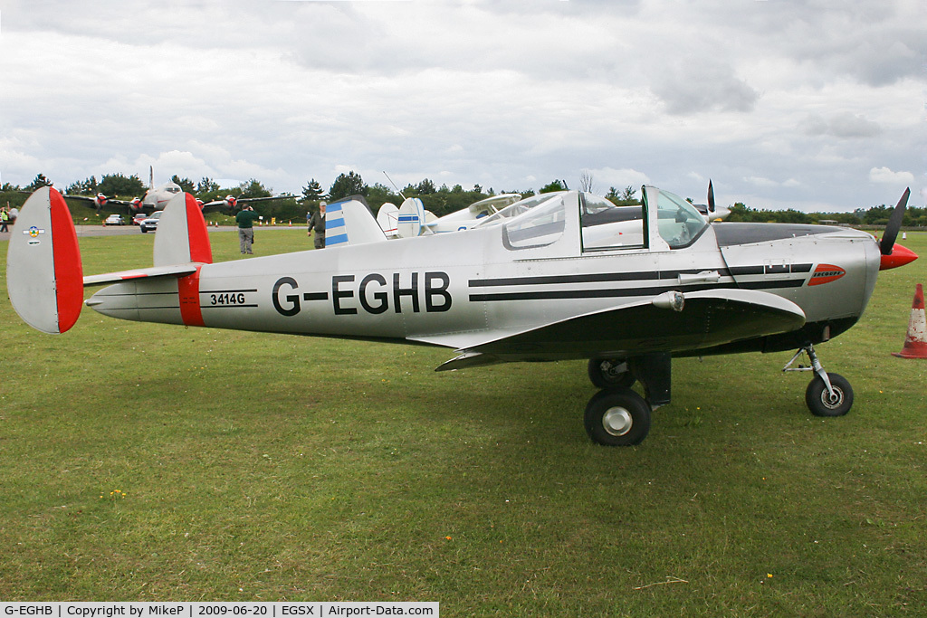 G-EGHB, 1946 Erco 415D Ercoupe C/N 1876, Visitor to the 2009 Air Britain fly-in.