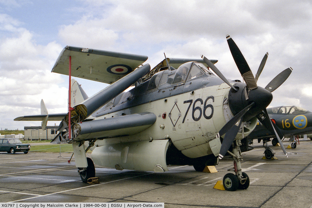 XG797, Fairey Gannet ECM.6 C/N F9365, Fairey Gannet ECM6 at the Imperial War Museum, Duxford.