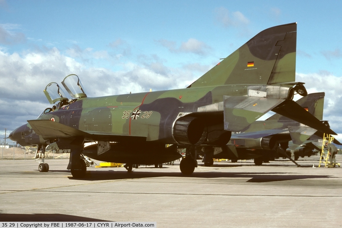 35 29, 1969 McDonnell Douglas RF-4E Phantom II C/N 4074, returning from a low level mission at Goose Bay