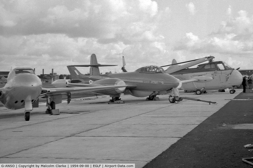 G-ANSO, 1954 Gloster Meteor T.7 C/N G5/1525, Gloster Meteor T7. Formerly 