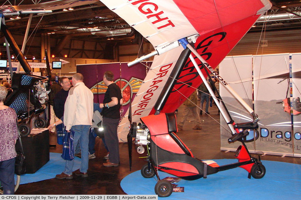 G-CFOS, 2008 Flylight Airsports Dragonfly C/N 017, Exhibited at the NEC Birmingham (UK) - 2009 ' The Flying Show '