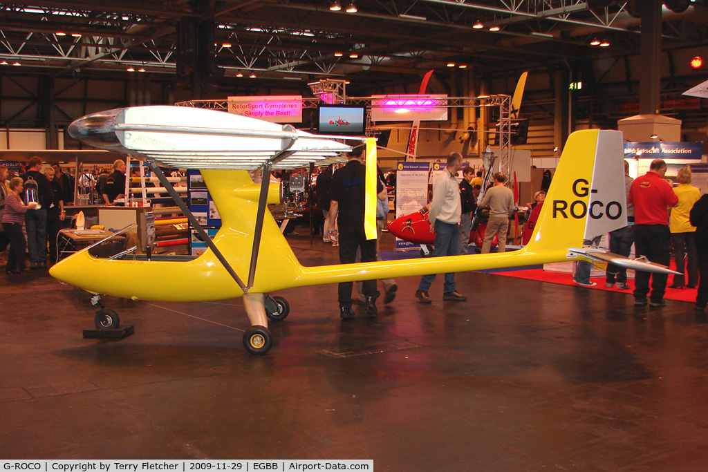 G-ROCO, 2009 Light Aircraft Acla Sirocco C/N 09/001, Exhibited at the NEC Birmingham (UK) - 2009 ' The Flying Show '