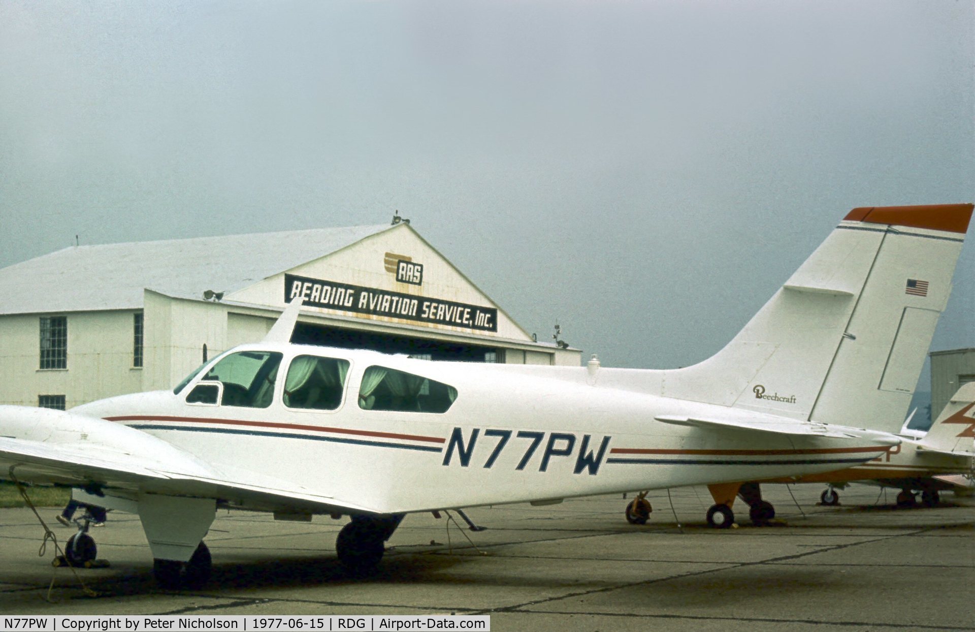 N77PW, 1961 Beech 95-55 C/N TC-189, This Baron 55 was present at the 1977 Reading Airshow.