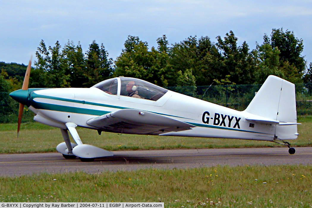 G-BXYX, 1997 Vans RV-6 C/N 22293, Van's RV-6 [22293] Kemble~G 11/07/2004. Seen at the PFA Fly in 2004 Kemble UK taxiing out for departure.