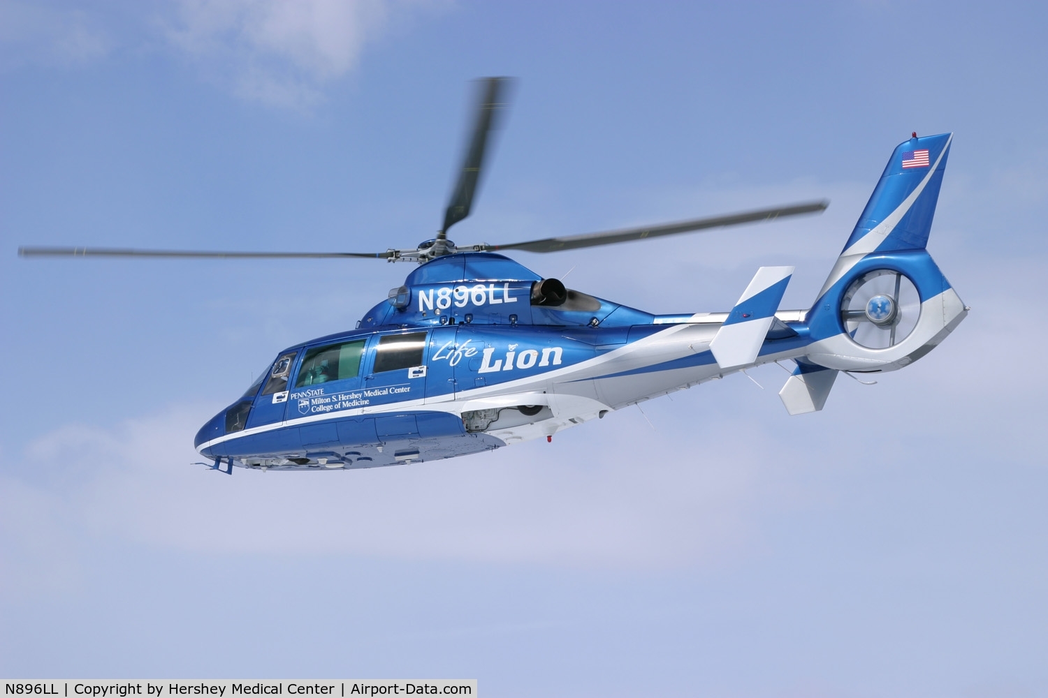 N896LL, 1988 Eurocopter AS-365N-3 Dauphin 2 C/N 6294, Life Lion Critical Care