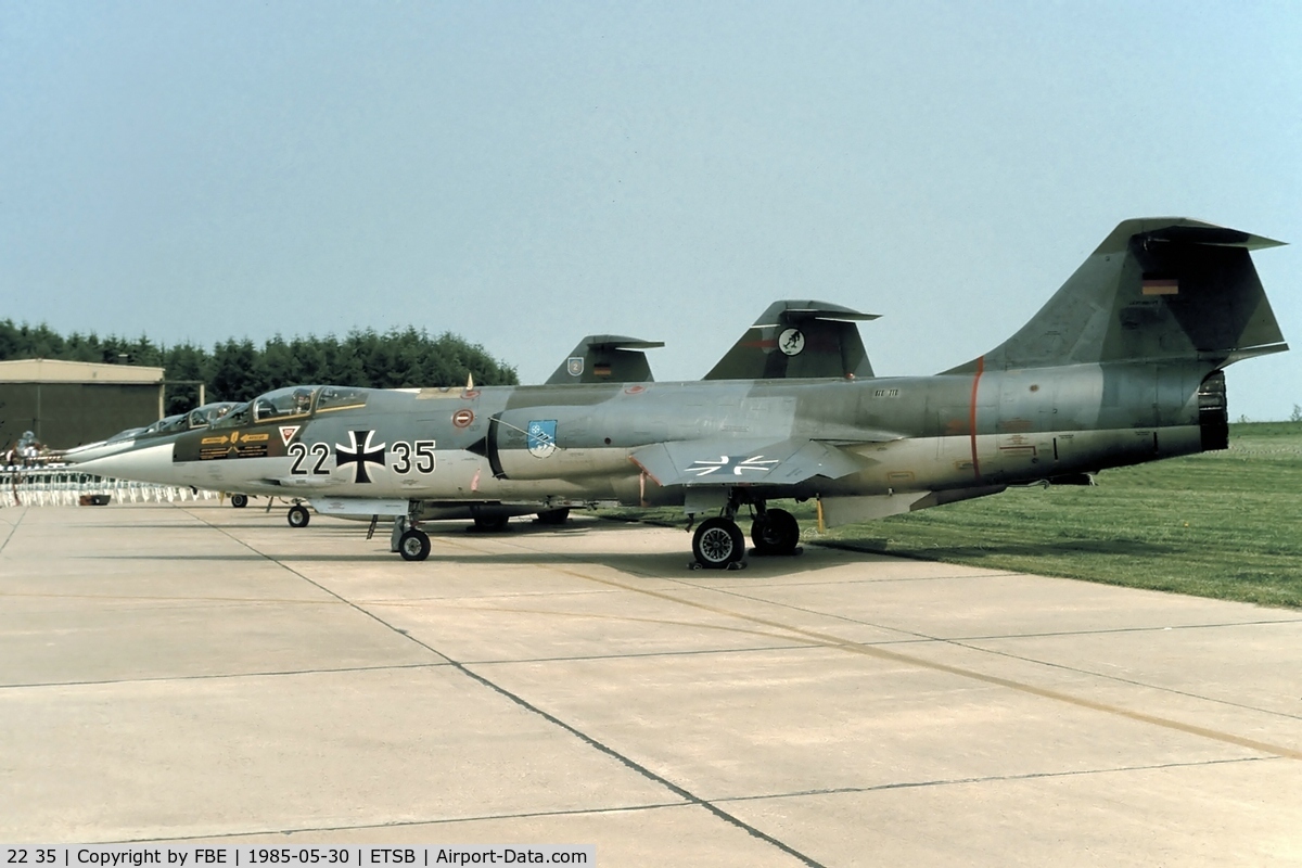 22 35, Lockheed F-104G Starfighter C/N 683-7113, JaboG 34 F-104G at Fliegerhorst Büchel