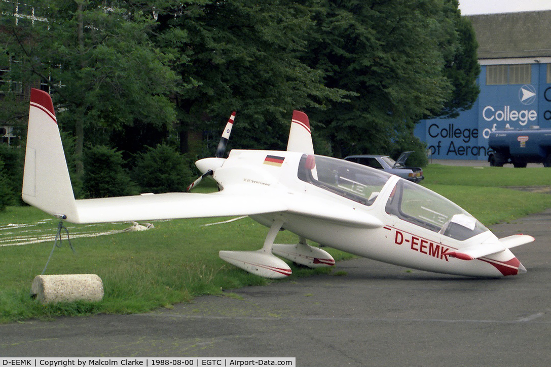 D-EEMK, Gyroflug SC-01B-160 Speed Canard C/N S-18, Gyroflug SC-01B-160 Speed Canard at Cranfield Airport in 1988.