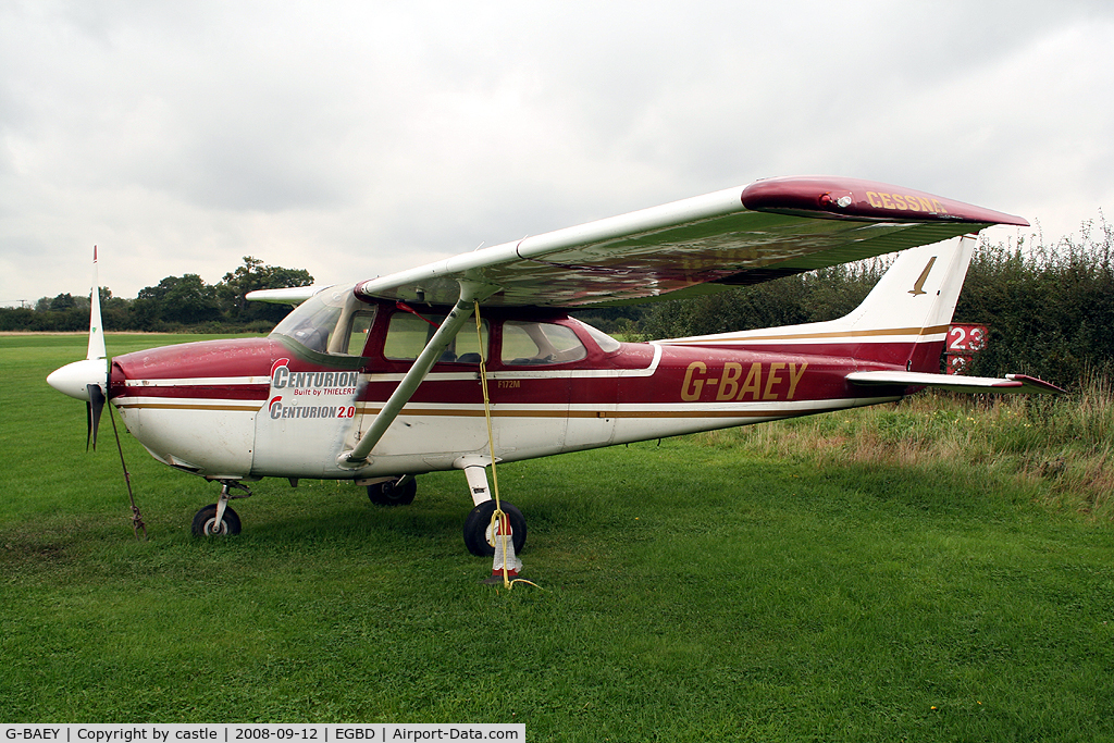 G-BAEY, 1972 Reims F172M Skyhawk Skyhawk C/N 0915, seen @ Derby